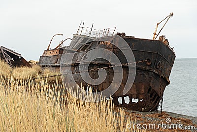 desolate ship wreck - Desdemona Wreck Editorial Stock Photo