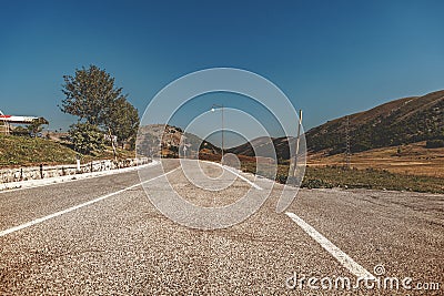 desolated country road Stock Photo