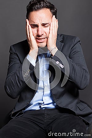 Despaired man Stock Photo