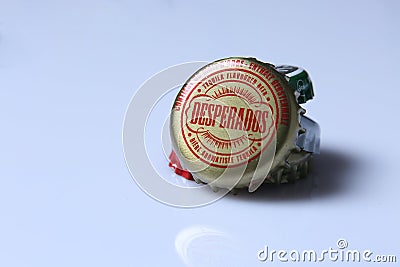 Desperados beer cap Editorial Stock Photo