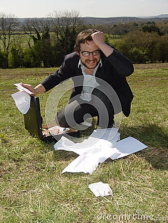 Desperate Businessman Stock Photo