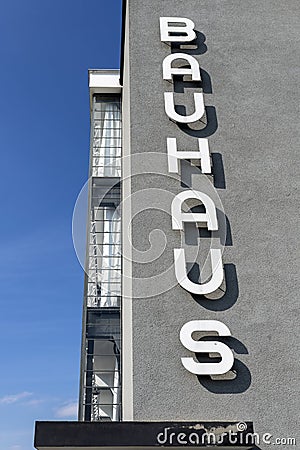 Bauhaus art school iconic building in Dessau, Germany Editorial Stock Photo