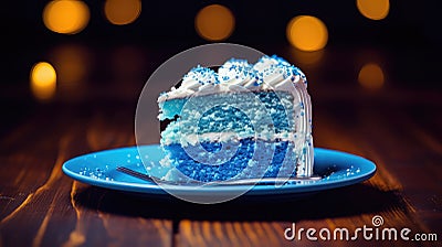 dessert blue cake food Cartoon Illustration
