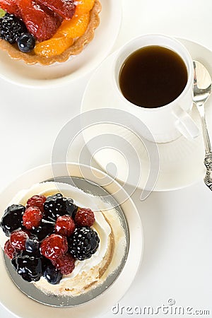 Dessert and coffee Stock Photo