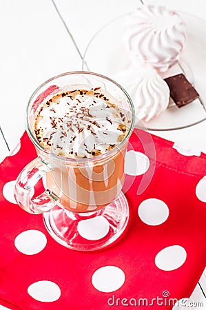 Dessert in a glass on white background Stock Photo