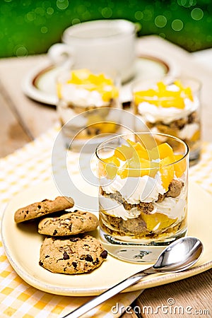 Dessert with mango Stock Photo