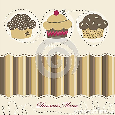 Dessert menu Vector Illustration