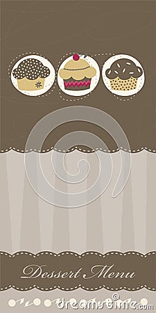 Dessert menu Vector Illustration