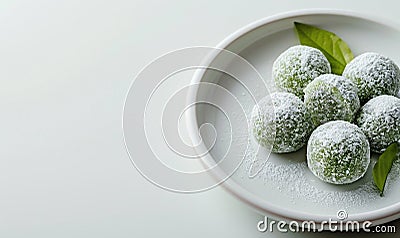 dessert mochi matcha Stock Photo