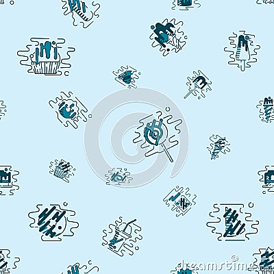 Dessert Seamless Pattern with Modern Flat Elements for Candy Shop Vector Illustration
