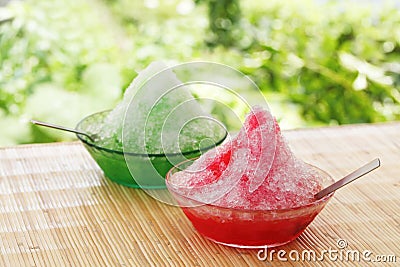 Dessert of summer in Japan Stock Photo