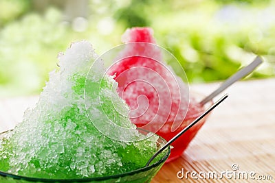 Dessert of summer in Japan Stock Photo