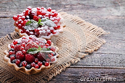 Dessert tartlets Stock Photo