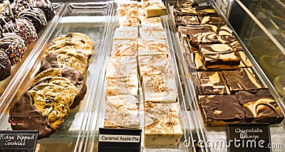 Desserts in a case Stock Photo