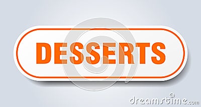 desserts sticker. Vector Illustration