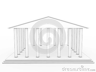 Dessin D'un Temple Grec #2 Images libres de droits - Image: 32688119