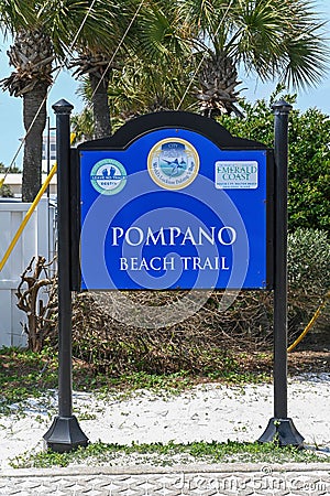 Destin, FL, Pompano street public access point to walkway to public beach Editorial Stock Photo