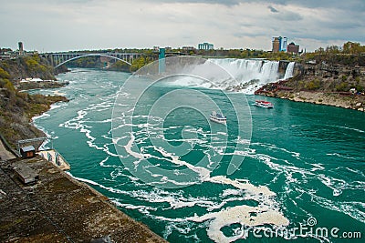 The destination of Niagara Falls from Canadian site, Ontario, Canada Editorial Stock Photo