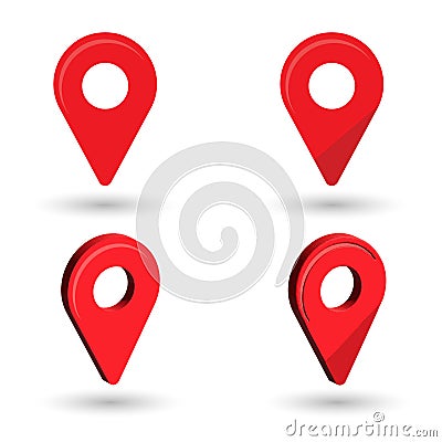 Destination target pointer vector illustration. Position route path. Vector Illustration