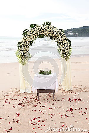 Destination wedding on the beach. Stock Photo