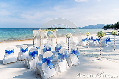 Destination Wedding Venue on the beach, Samui Island, Thailand Stock Photo