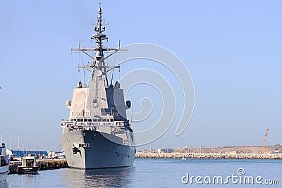 Destroyer F-104 MENDEZ NUÃ‘EZ with Aegis System Editorial Stock Photo