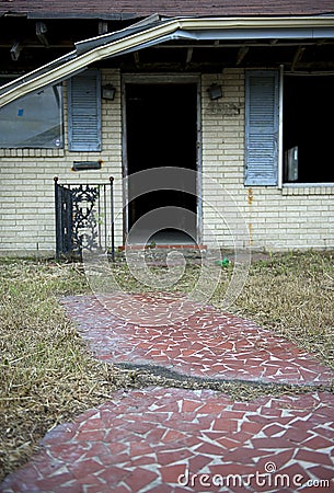 Destructed House Stock Photo