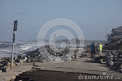 Destruction on Old A1A Highway Summer Haven Florida Editorial Stock Photo