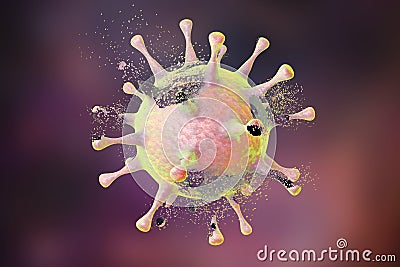 Destruction of a virus, illustration Cartoon Illustration