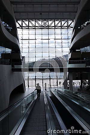 Det Kongelige Bibliotek in Copenhagen, interiors Stock Photo