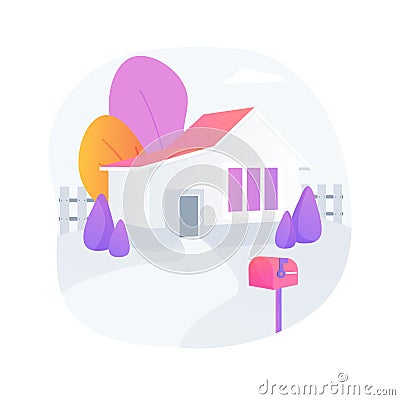 Detached house abstract concept vector illustration Vector Illustration