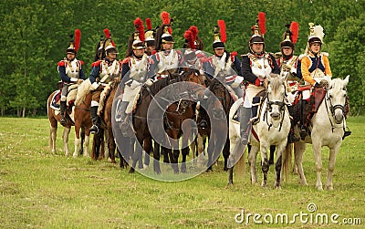 A detachment of French cavalry. Editorial Stock Photo