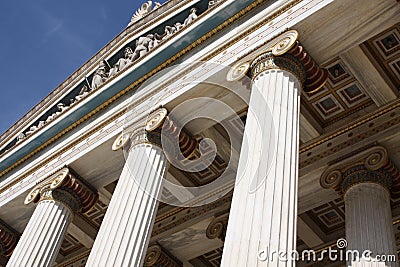 Detail of Academy of Athens, Greece Stock Photo