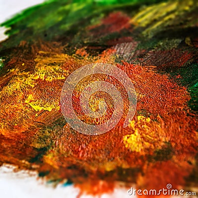 Detail from acrylic paintings in earthy tones and fall colors Stock Photo