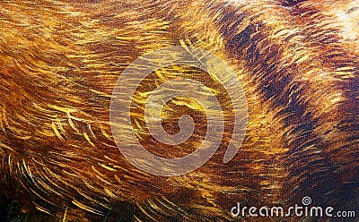 Detail of animal fur structure, hand painted and graphic background. Stock Photo