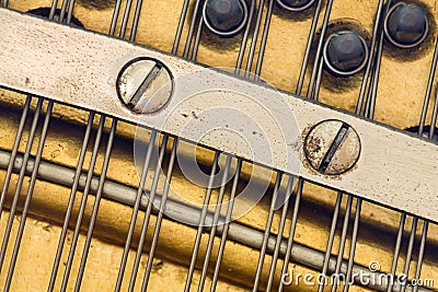 Detail, Antique Piano Stock Photo