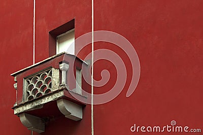 Detail of apartment with balcony Stock Photo