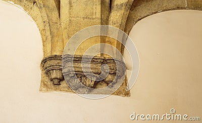 Detail Architectural in the Convent of Christ Stock Photo
