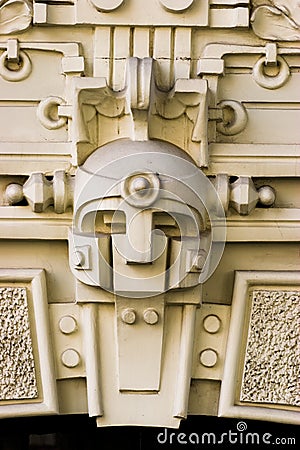 Detail of Art Nouveau building Stock Photo