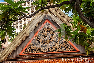 Detail of asian influenced architecture Stock Photo