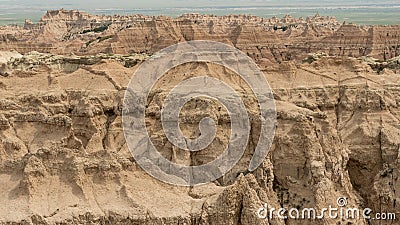 Detail of Badlands Rock Formations Stock Photo