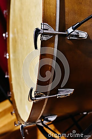 Detail of a bass drum Stock Photo