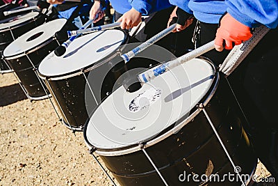 Detail of bass sound drums Stock Photo