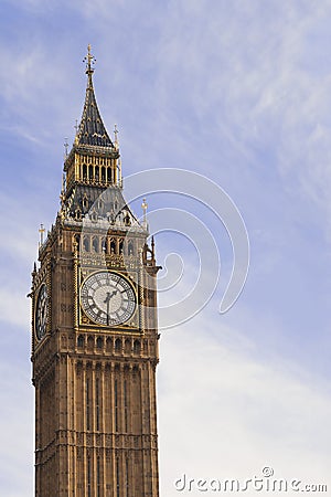 Detail of the Big Ben clock tower Stock Photo