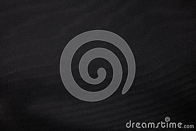 Detail of black textile texture background. Closeup fabric pattern material Stock Photo