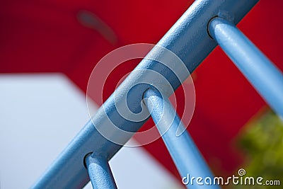 Detail of blue bars Stock Photo