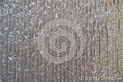 Detail of breaking frosted glass texture in stripe pattern with gradient effect / facade material / glass effect /interior design Stock Photo