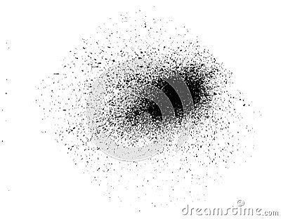 Detail brush paint stroke ink blots. vector Vector Illustration