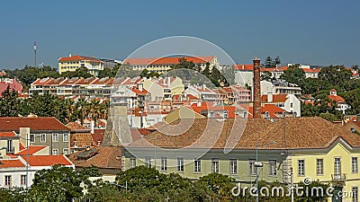 Detail of the building of the national cordage factory, Lisbon Editorial Stock Photo