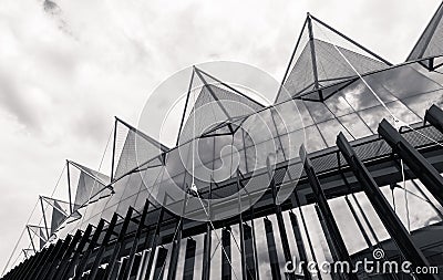 Detail of Building of Tomas Bata University in Zlin (TBU) Editorial Stock Photo